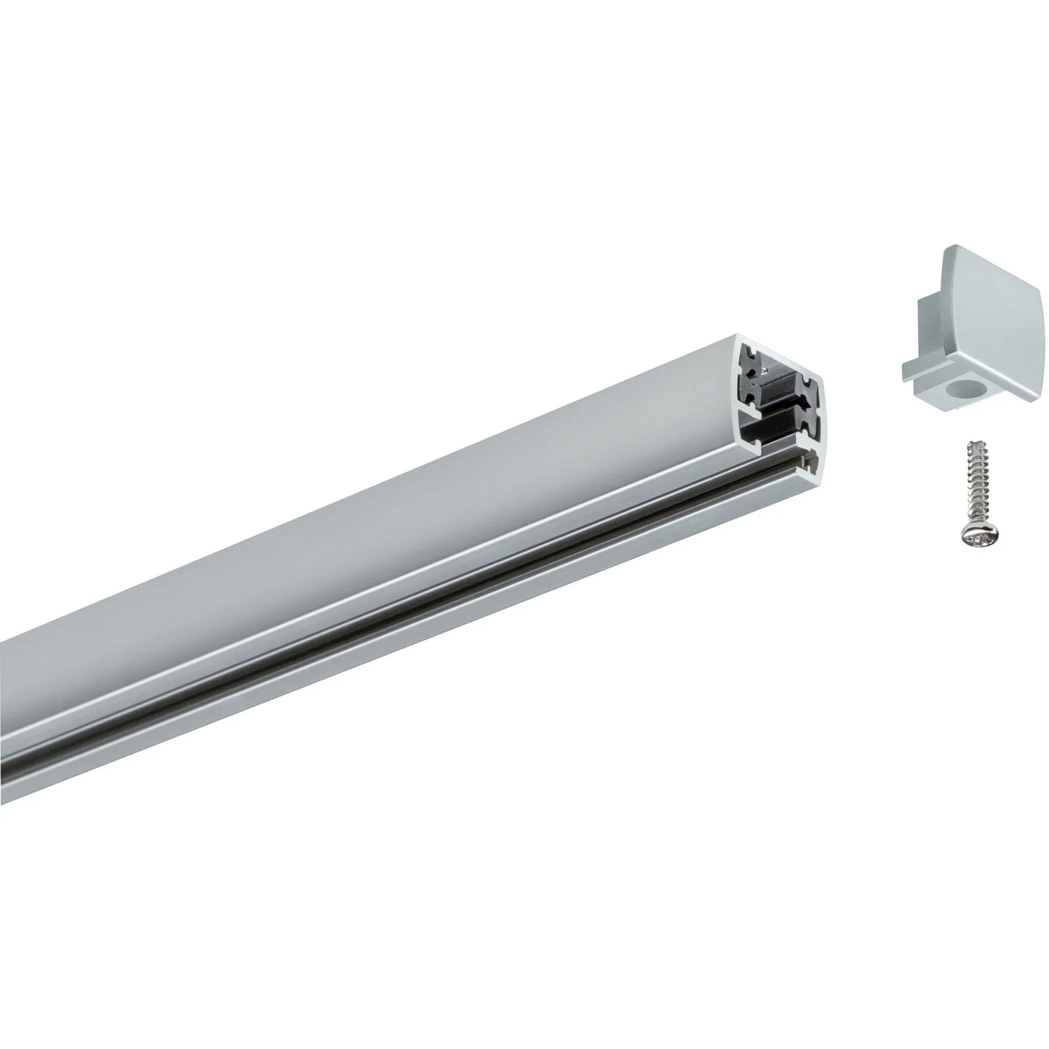 Paulmann Endkappe URail Chrom Matt 2er-Pack 2 Paulmann Endkappe URail Chrom Matt 2er-Pack – Bild 2