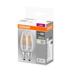 Osram LED-Leuchtmittel Base Kerzenform Filament E14 Warmweiss 40 W / 470 Lm / 2e -Lampen & Leuchten affär 221178 4