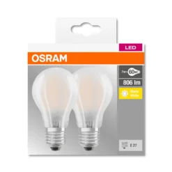 Osram LED-Leuchtmittel Base Glühlampenform Filament Matt E27 Warmweiss 60 W / 80 -Lampen & Leuchten affär 221180 4