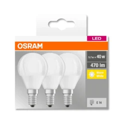Osram LED-Leuchtmittel Base Tropfenform E14 Warmweiss 40 W / 470 Lm / 3er-Pack -Lampen & Leuchten affär 221186 4