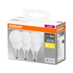 Osram LED-Leuchtmittel Base Tropfenform E14 Warmweiss 40 W / 470 Lm / 3er-Pack -Lampen & Leuchten affär 221186 5