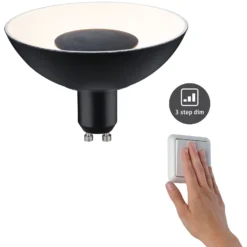 Paulmann LED-Reflektorlampe GU10 Dimmbar Schwarz-Weiss 4,9 W / 360 Lm -Lampen & Leuchten affär 226786 4