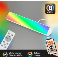 Brilo B Smart LED-Leuchte Wallwasher Muro S Weiss 9 W / 850 Lm Inkl. Fernbedienu -Lampen & Leuchten affär 247638 2