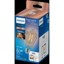 Philips Smart-LED Edison Filament Klar Dimmbar E27 / 60 W / 806 Lm -Lampen & Leuchten affär 248379 3