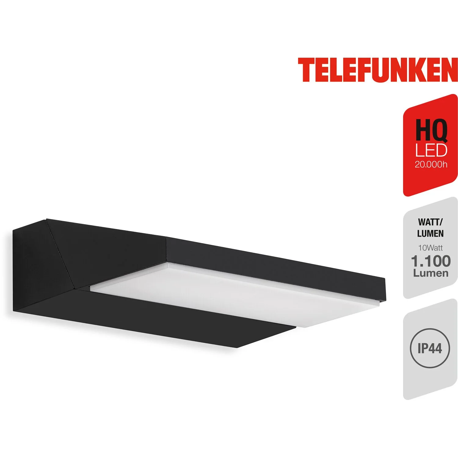 Telefunken LED-Aussenleuchte Bergen Schwarz 10 W 3 Telefunken LED-Aussenleuchte Bergen Schwarz 10 W – Bild 3