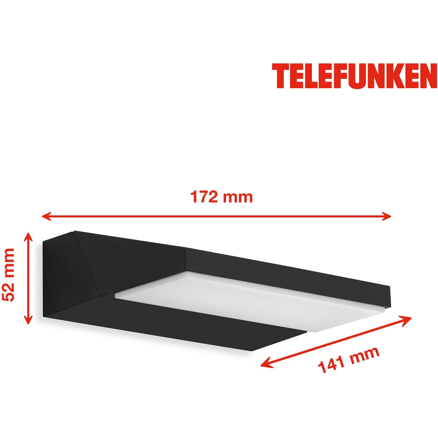 Telefunken LED-Aussenleuchte Bergen Schwarz 10 W 6 Telefunken LED-Aussenleuchte Bergen Schwarz 10 W – Bild 6