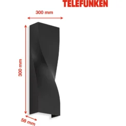 Telefunken LED-Aussenleuchte Brügge Schwarz 5,5 W -Lampen & Leuchten affär 248555 5