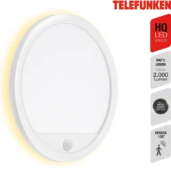 Telefunken LED-Aussenleuchte Nizza Mit Sensor Weiss 15 W -Lampen & Leuchten affär 248556 2