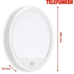 Telefunken LED-Aussenleuchte Nizza Mit Sensor Weiss 15 W -Lampen & Leuchten affär 248556 7