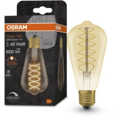 Osram LED-Leuchtmittel E27 Extrawarm 7 W / Höhe 14 Cm / Ø 6,4 Cm -Lampen & Leuchten affär 252089 6