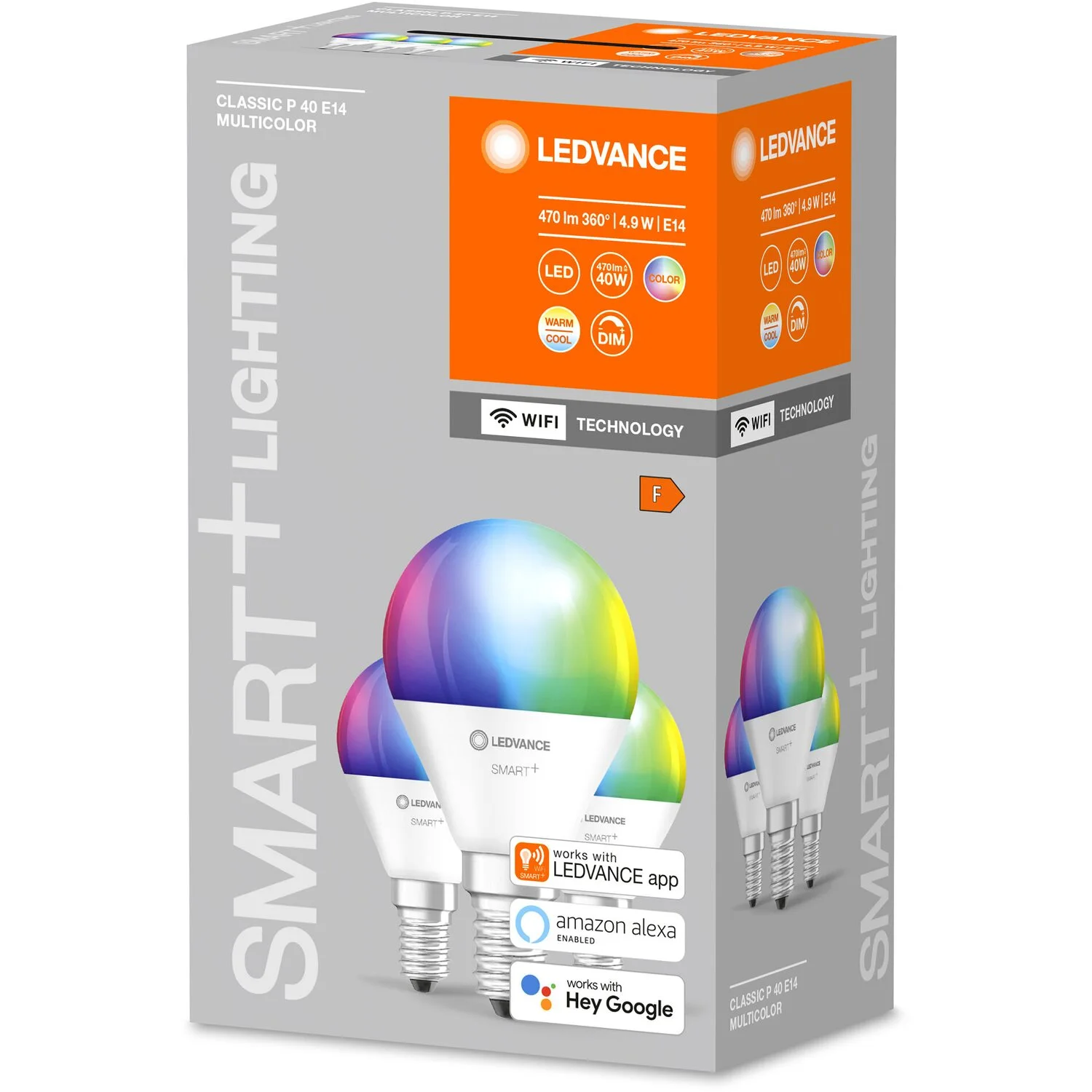 Ledvance Smart+ Wifi LED-Leuchtmittel Tropfenform E14 RGBW 40W 470lm Dimmbar 3er 5 Ledvance Smart+ Wifi LED-Leuchtmittel Tropfenform E14 RGBW 40W 470lm Dimmbar 3er – Bild 5