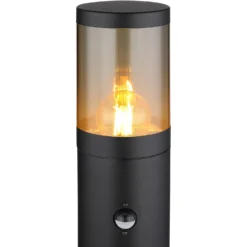 Globo Aussenleuchte Xeloo E27 Edelstahl Schwarz Matt Mit Sensor Höhe 80 Cm -Lampen & Leuchten affär 271902 4