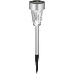 OBI LIGHTING OBI Solarspiess Edelstahl Mit Wasserperl-Effekt