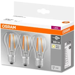 Osram LED-Leuchtmittel Base Glühlampenform Filament E27 Warmweiss 60 W / 806 Lm -Lampen & Leuchten affär 355840 2