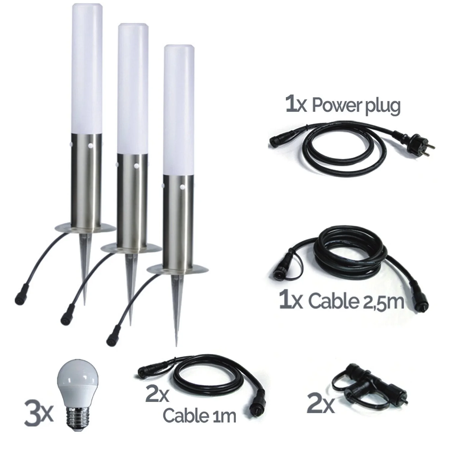 Easy Connect Set Mit 3 Wegleuchten LED 5 W 1 Easy Connect Set Mit 3 Wegleuchten LED 5 W
