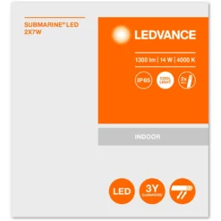 Ledvance LED-Feuchtraumleuchte Submarine Kaltweiss 2x8W 1400lm 65,1cm -Lampen & Leuchten affär 380263 9