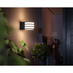 Philips Hue LED-Wandleuchte Lucca E27 Anthrazit 9,5 W / 806 Lm