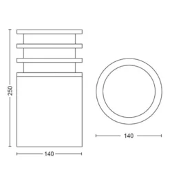 Philips Hue LED-Sockelleuchte Lucca E27 Anthrazit 9,5 W / 806 Lm -Lampen & Leuchten affär 402248 6