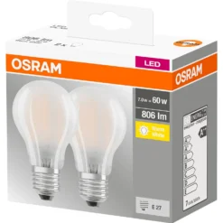 Osram LED-Leuchtmittel Base Glühlampenform Filament Matt E27 Warmweiss 60 W / 80 -Lampen & Leuchten affär 413283 2