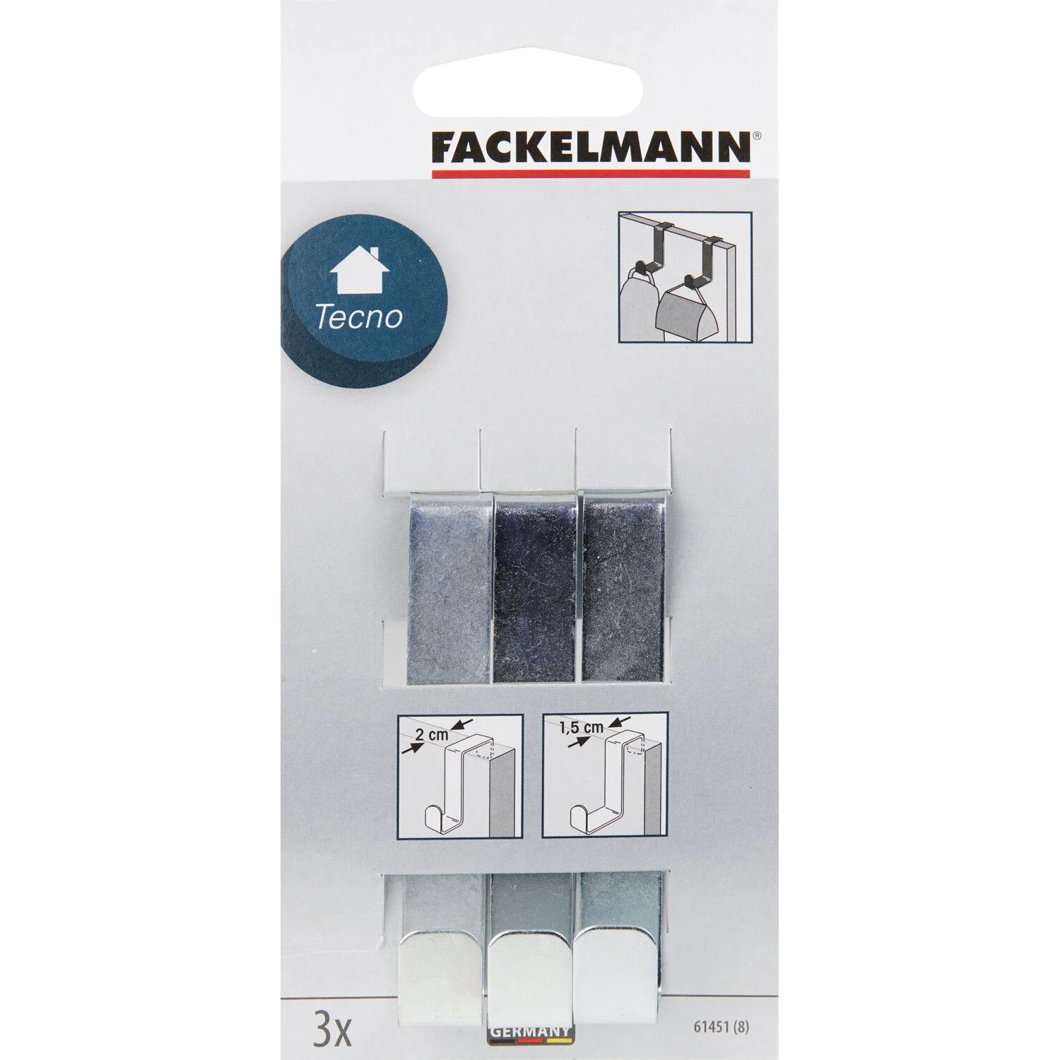 Fackelmann Türhaken 3 Stk. 3 Fackelmann Türhaken 3 Stk. – Bild 3