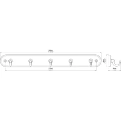 Siro Schlüsselleiste Metall Buche-Weiss / Lochabstand 270 Mm -Lampen & Leuchten affär 420687 7