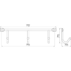 Siro Hakenleiste Metall Chrom Lochabstand 189 Mm -Lampen & Leuchten affär 420696 7