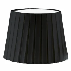 EGLO Lampenschirm Vintage Plissee Schwarz Ø 24,5 Cm
