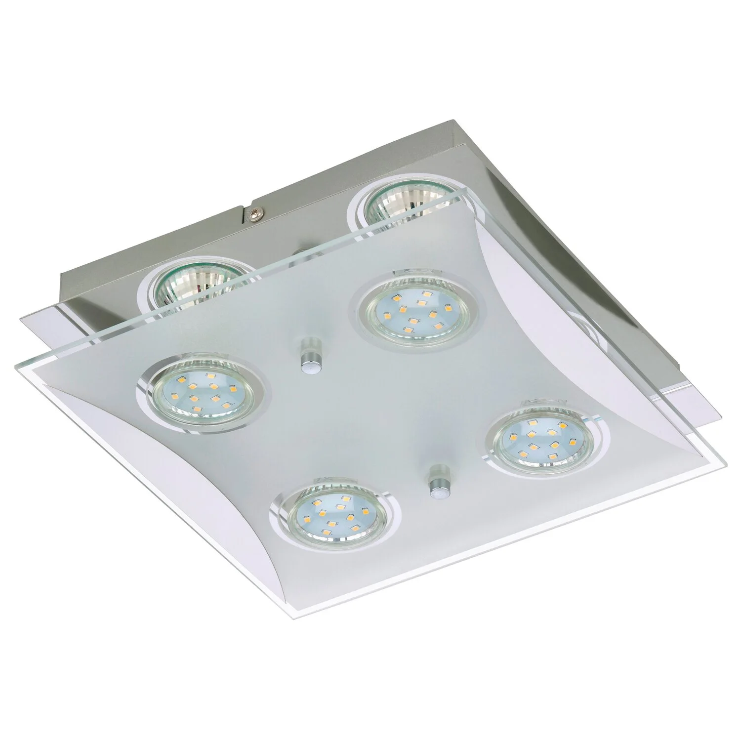 Briloner LED-Deckenleuchte EEK: A+ Flash II 4-flammig 3 W Glas-Chrom 2 Briloner LED-Deckenleuchte EEK: A+ Flash II 4-flammig 3 W Glas-Chrom – Bild 2