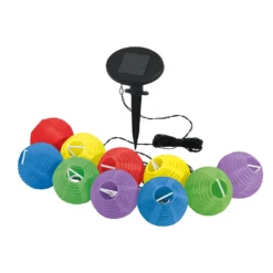 Eglo Solar-LED-Lichterkette Mit 10 Kugeln Bunt 430 Cm