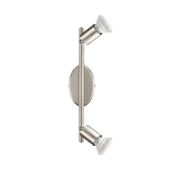 Eglo LED-2er-Spot Buzz Nickel Matt