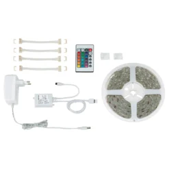 Briloner LED-Strip RGB Selbstklebend Weiss 5 M / 22 W / 1'200 Lm