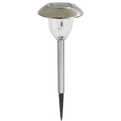 LED-Solarleuchte Mit Erdspiess Nickel-Transparent