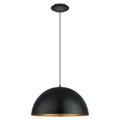 Eglo Pendelleuchte Gaetano 1 Schwarz-Gold Ø 38 Cm