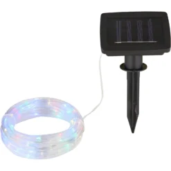 Globo Solarlichterkette Mit 50 LEDs Schwarz Länge 490 Cm / 0,06 W / 6'500 K