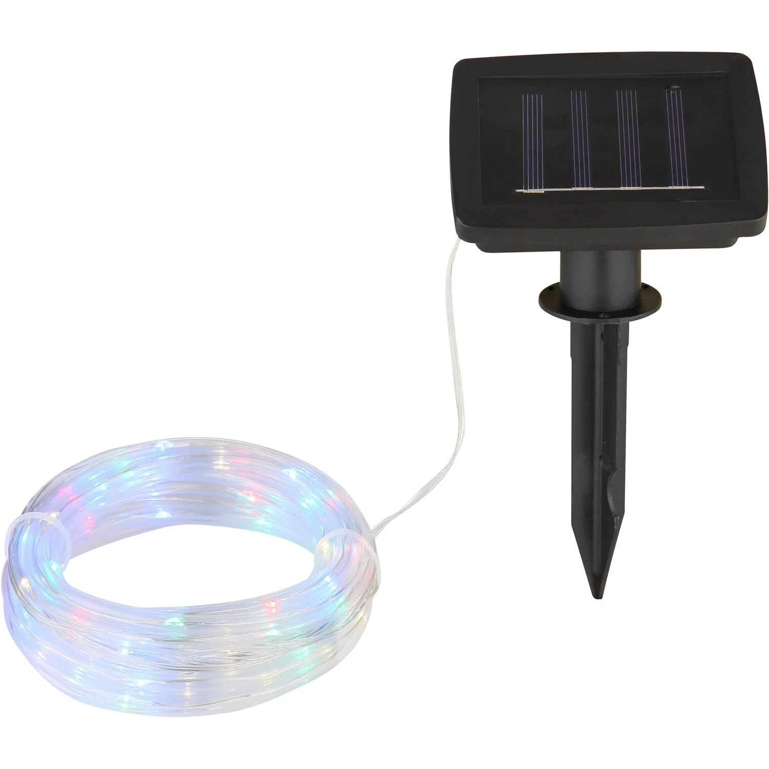 Globo Solarlichterkette Mit 50 LEDs Schwarz Länge 490 Cm / 0,06 W / 6'500 K 1 Globo Solarlichterkette Mit 50 LEDs Schwarz Länge 490 Cm / 0,06 W / 6'500 K