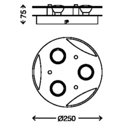 Briloner LED-Deckenleuchte EEK: A+ Flash II 3-flammig 3 W Glas-Chrom -Lampen & Leuchten affär 491497 3