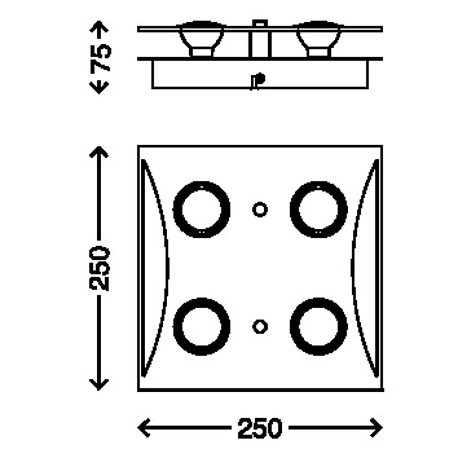 Briloner LED-Deckenleuchte EEK: A+ Flash II 4-flammig 3 W Glas-Chrom 3 Briloner LED-Deckenleuchte EEK: A+ Flash II 4-flammig 3 W Glas-Chrom – Bild 3