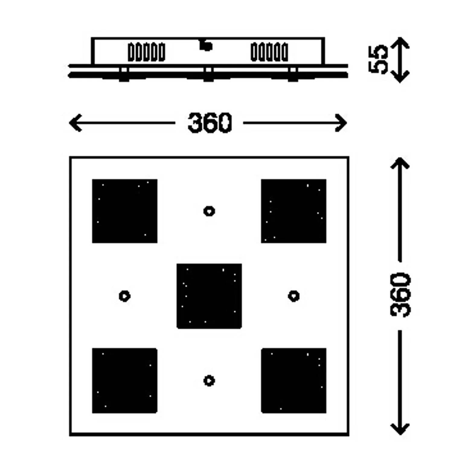 Briloner LED-Deckenleuchte EEK: A+ Plaza 5-flammig 5 W Chrom 2 Briloner LED-Deckenleuchte EEK: A+ Plaza 5-flammig 5 W Chrom – Bild 2