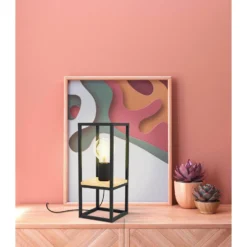 Eglo Tischleuchte Libertad 1 X E27 Schwarz-Braun -Lampen & Leuchten affär 503235 2