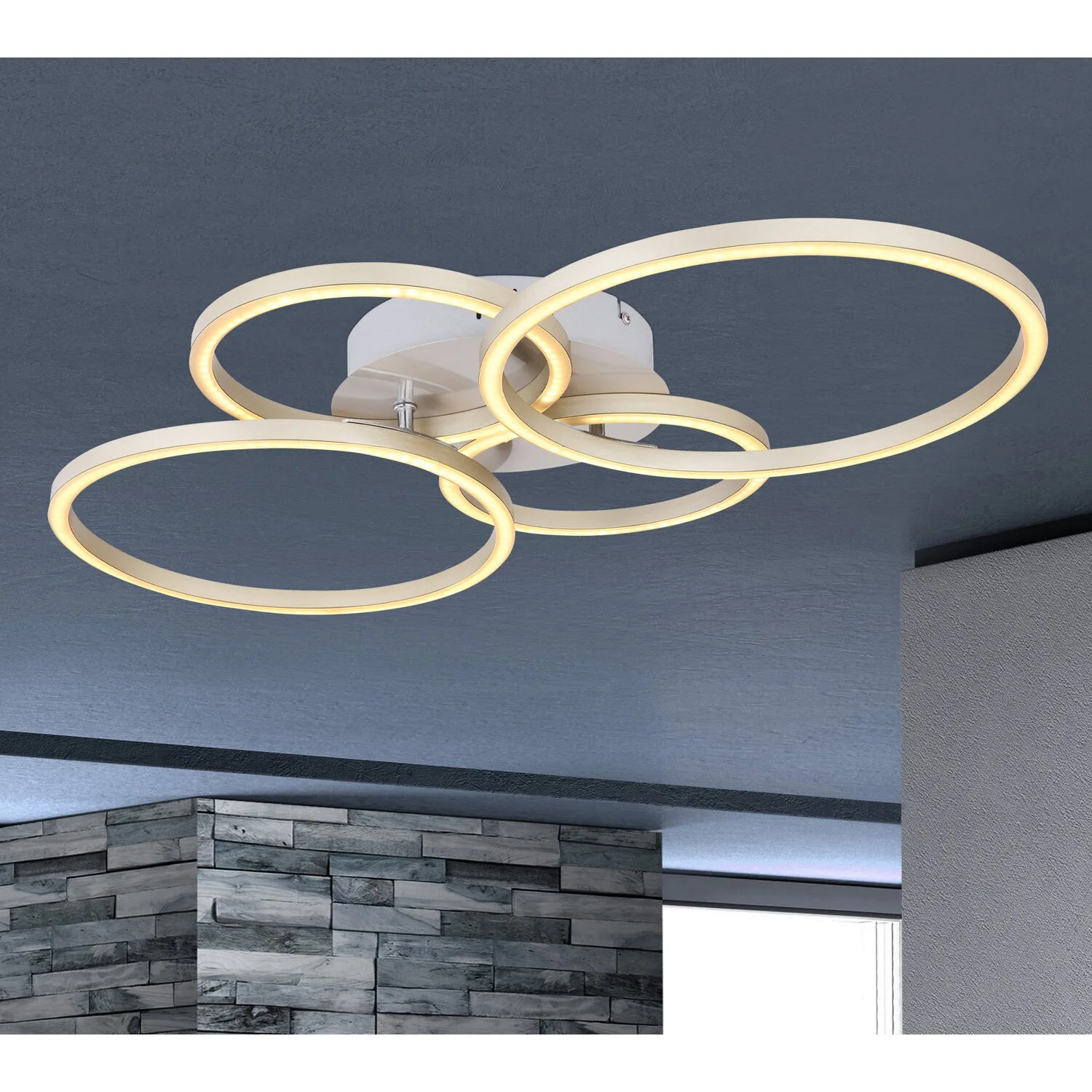 Globo Deckenleuchte Metall Nickel Matt 40,6 X 65,5 Cm 40 W / 1'960 Lm 12 Globo Deckenleuchte Metall Nickel Matt 40,6 X 65,5 Cm 40 W / 1'960 Lm – Bild 12