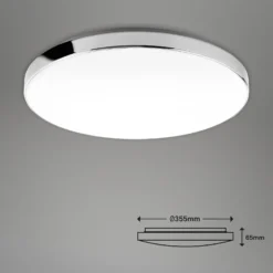 Briloner Brilo LED-Deckenleuchte Bad Malbona Weiss-Chrom 18 W -Lampen & Leuchten affär 504056 5