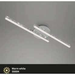 Brilo LED-Wand- Und Deckenleuchte Rey Chrom 600 X 140 Mm / 1 X LED / 10,5 W -Lampen & Leuchten affär 504140 2