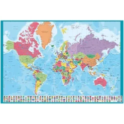 Schreibunterlage Weltkarte 40 X 59 Cm