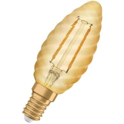 Osram LED-Leuchtmittel 1906 Kerzenform Filament E14 Warmweiss 22W 220lm Gold