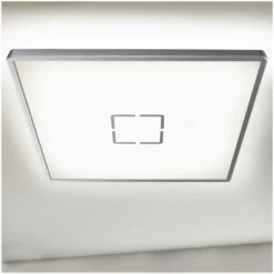 Briloner LED-Deckenleuchte Silber Quadratisch 42 Cm