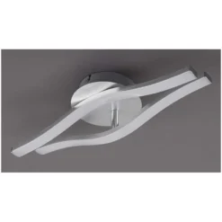 Briloner LED-Deckenleuchte Welle Aluminium 2-flammig