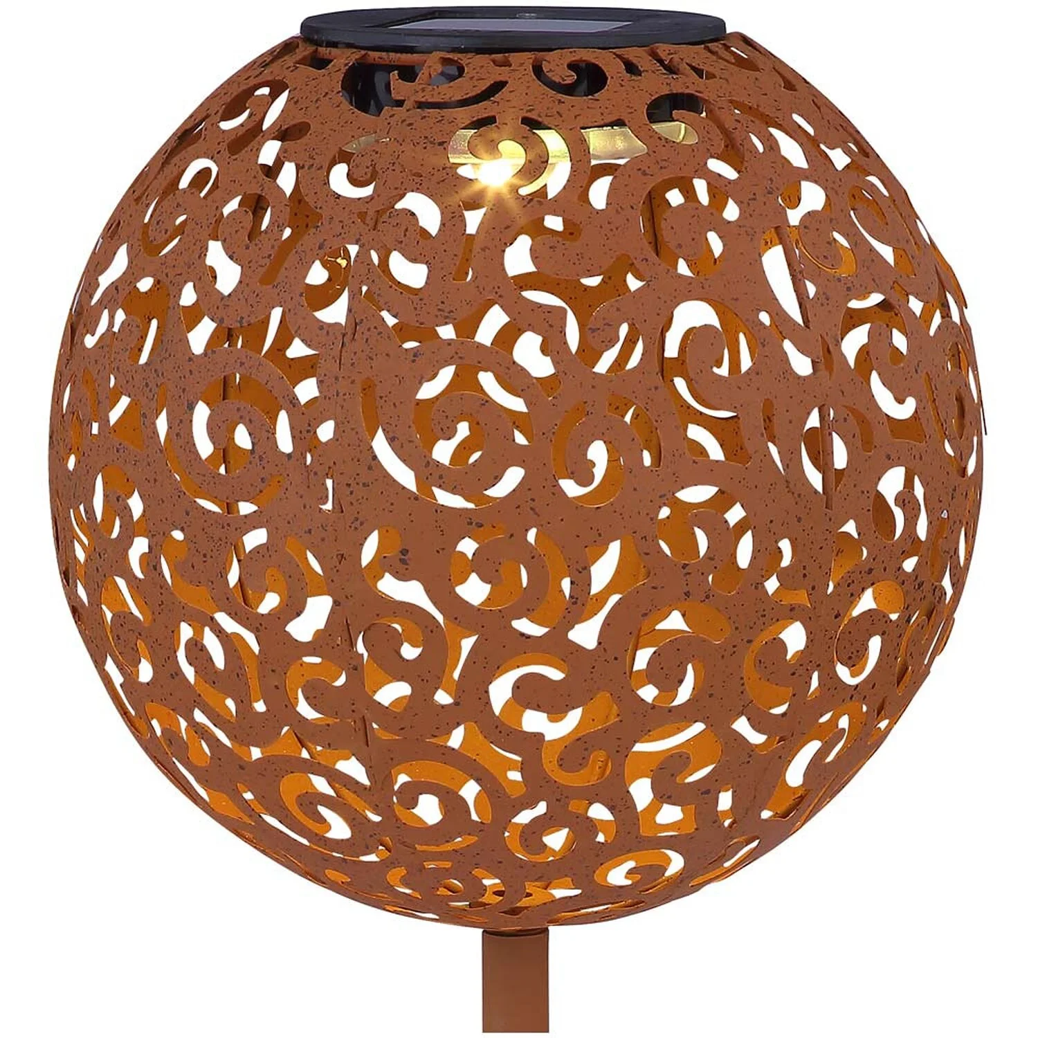 Globo Solarleuchtkugel Metall Rost Ø 18,5 Cm 5 Globo Solarleuchtkugel Metall Rost Ø 18,5 Cm – Bild 5