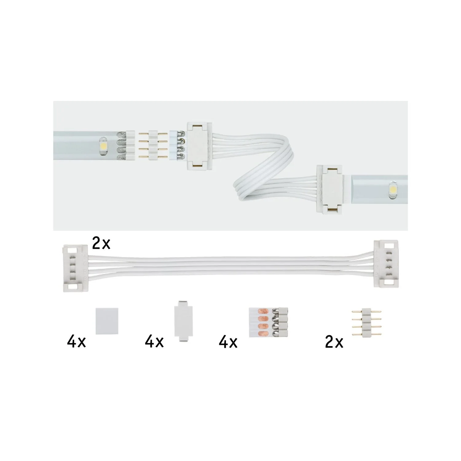 Paulmann LED-Universal-Verbinder Weiss 2er-Pack 1 Paulmann LED-Universal-Verbinder Weiss 2er-Pack