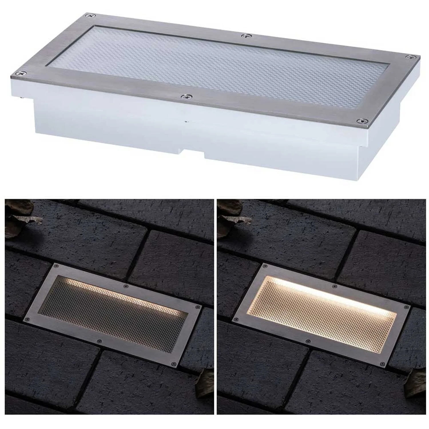 Paulmann Solar-Boden-Einbauleuchte Aron 20 X 10 Cm 3'000 K Mit Bewegungsmelder 3 Paulmann Solar-Boden-Einbauleuchte Aron 20 X 10 Cm 3'000 K Mit Bewegungsmelder – Bild 3