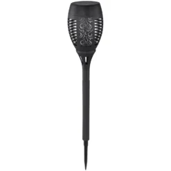 Globo Solarleuchte Fackel Kunststoff Schwarz 2 Stk.